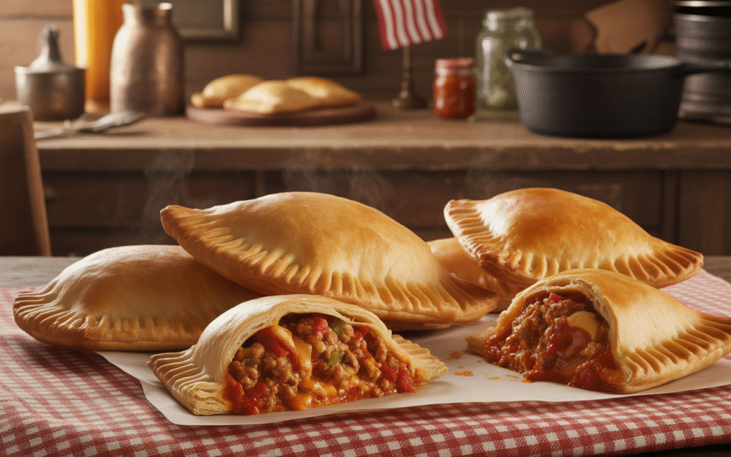 Alabama Hot Pockets Recipe: The Viral Southern Snack Everyone Wants to Try 2 Skillet filled with seasoned ground beef, melted cheddar, cream cheese, and jalapeños being mixed together. - Alabama hot Pockets recipe