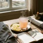 What Is the Recipe for the Pink Salt Trick? (Full Guide to the Viral Weight Loss Trend) 2 A soothing morning setup featuring the pink salt trick drink, perfect for starting the day with hydration and calm energy.