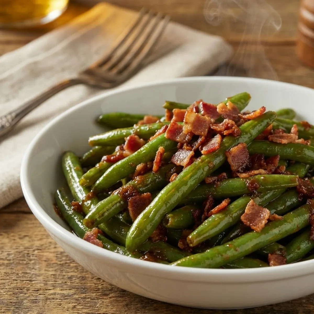 Crack Green Beans Recipe – The Sweet & Savory Bacon Side Dish Everyone Is Obsessed With 3 Crack green beans with crispy bacon in a sweet and savory brown sugar sauce