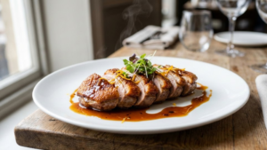 Duck and Sauce Recipe – Easy Restaurant-Style Duck Dinner at Home 4 Duck and sauce recipe with crispy pan-seared duck breast drizzled in rich homemade sauce