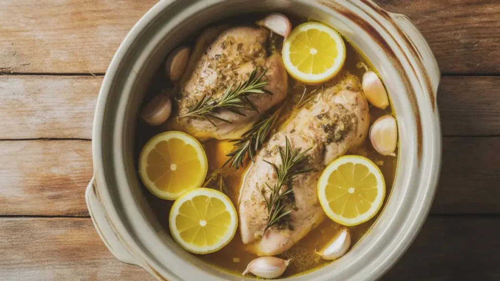 5 Easy & Healthy Crockpot Recipes Perfect for Weight Loss 2 Healthy crockpot chicken bowl with quinoa, spinach, and avocado slices - Healthy Crockpot Recipes