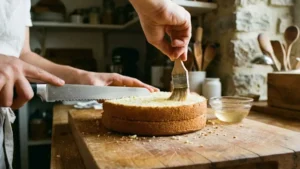 Mark Beahm Baked Alaska Recipe: The No-Fail Ice Cream Dessert Everyone Loves 4 Preparing cake base for baked Alaska