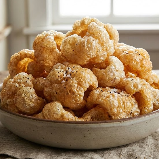 How to Make Pork Rinds Recipe – Easy Homemade Crispy Pork Rinds 7 finished homemade pork rinds recipe crispy and golden