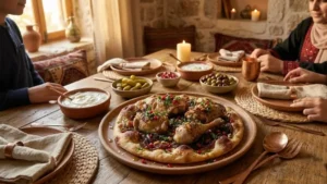 Authentic Palestinian Musakhan Recipe – Juicy Sumac Chicken with Caramelized Onions 10 Authentic Palestinian Musakhan ready to serve