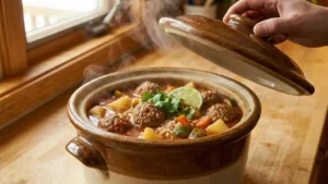 Easy Albondigas Soup Recipe in Crock Pot 9 Cooked albondigas soup in crock pot