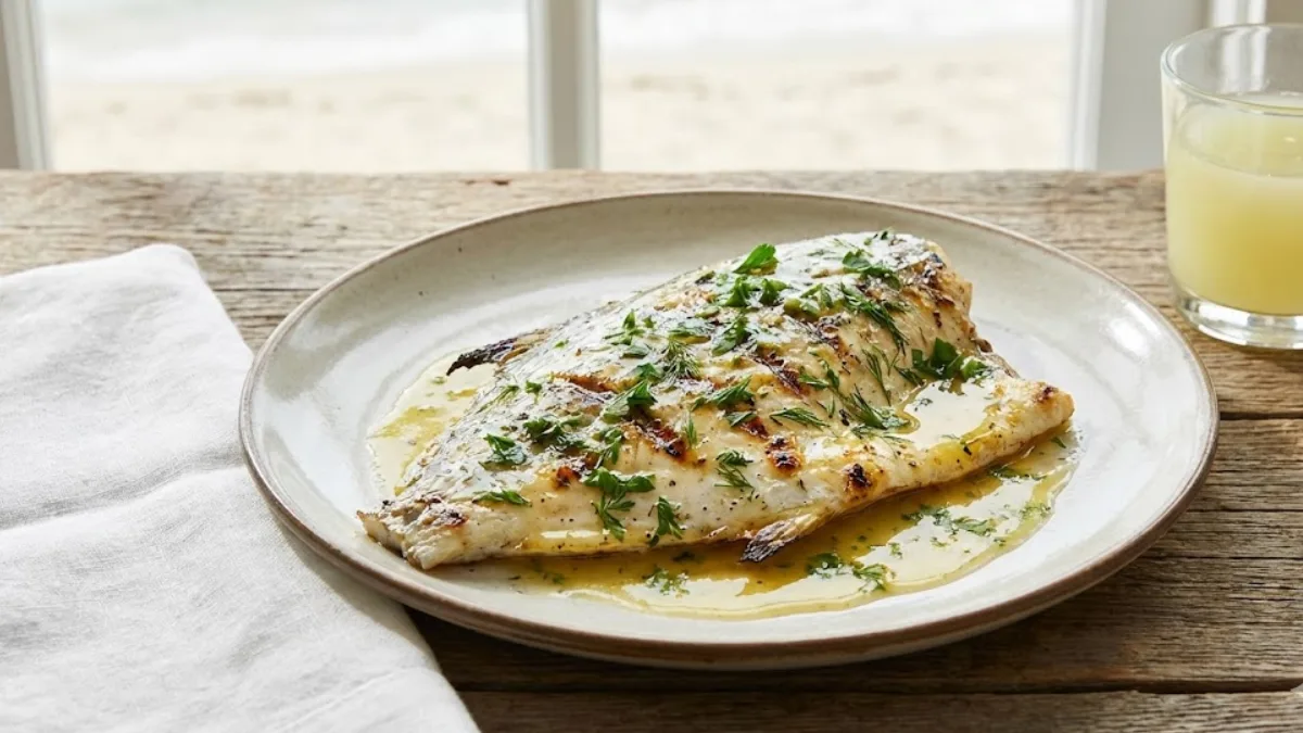 Florida Permit Sauce Recipe 2 Florida permit fish topped with citrus butter sauce and fresh herbs