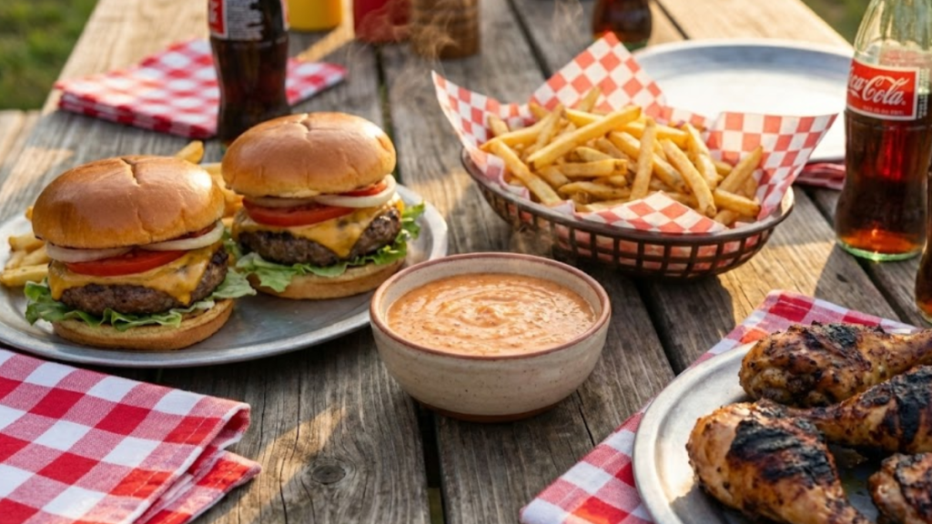 Cookout Sauce Recipe: The Creamy Southern Dip Americans Can’t Stop Loving 1 Hot sauce being added to cookout sauce for extra spice