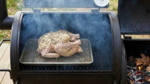Whole Pheasant Recipes: How to Cook a Juicy, Flavor-Packed Pheasant at Home 7 Smoker preheating with light smoke and wood chips ready for cooking