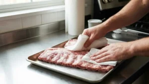 How to Bake Spare Ribs Recipe in the Oven (Tender, Juicy & Fall-Off-the-Bone Every Time) 4 drying spare ribs before baking in the oven