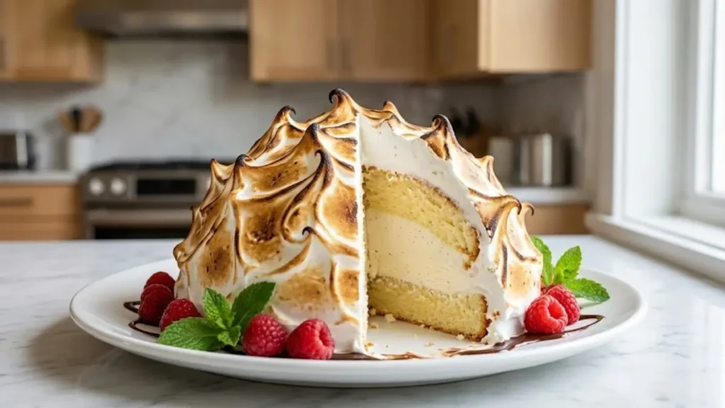 Mark Beahm baked Alaska recipe with toasted meringue and ice cream center