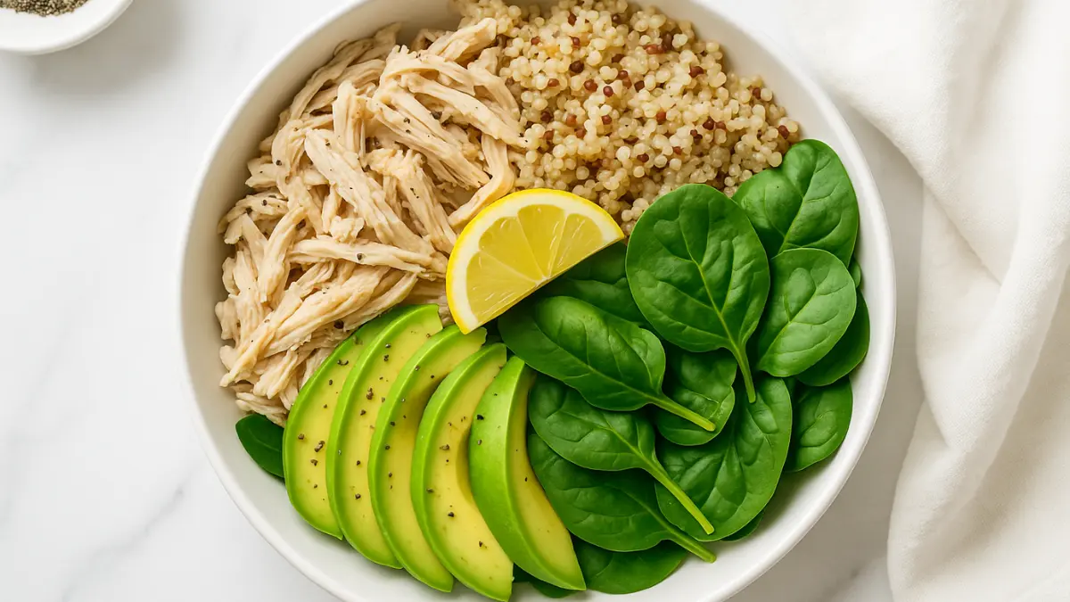 Slow-cooked lemon herb chicken breast inside a modern crockpot