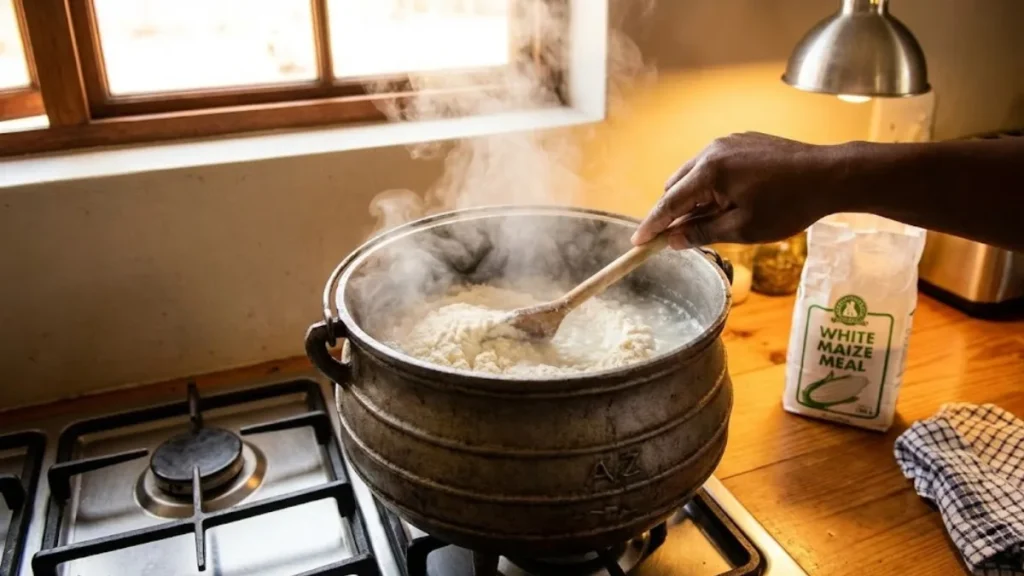 Cooking ugali step by step