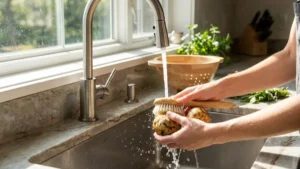 Papá Asado Recipe: The Ultimate Crispy Roasted Potato Recipe Everyone Loves 3 Washing fresh potatoes for papá asado