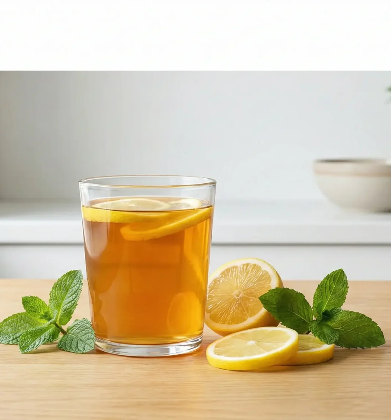 Gelatin Weight Loss Recipe - A Science-Backed Guide for Appetite Control and Mindful Eating 2 Gelatin weight loss drink in a clear glass with lemon slices a healthy low calorie pre meal recipe for appetite control scaled e1770107638671