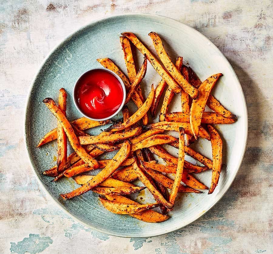 Crispy Sweet Potato Fries Recipe (Oven or Air Fryer)