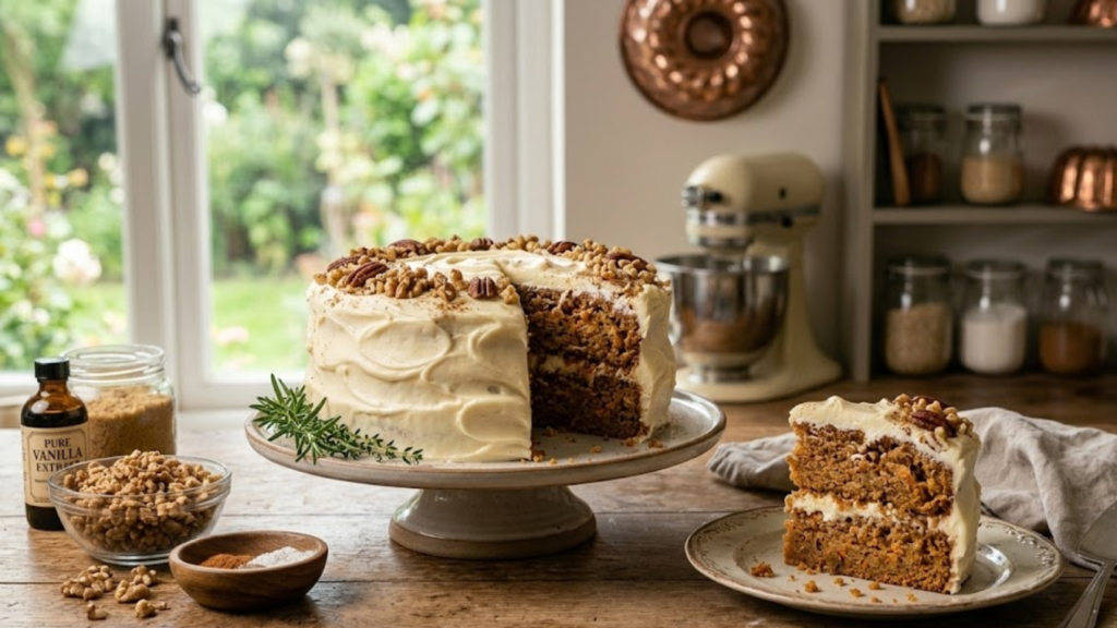 The Famous Lloyd Carrot Cake: Why This New York Dessert Is So Popular 1 Lloyd carrot cake with cream cheese frosting slice