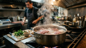 Mollejas de Res Recipe: Crispy and Delicious Beef Sweetbreads 5 Mollejas de res boiling in a pot of water during preparation.