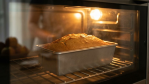 Stock’s Bakery Pound Cake Recipe 10 Pound cake baking in the oven.