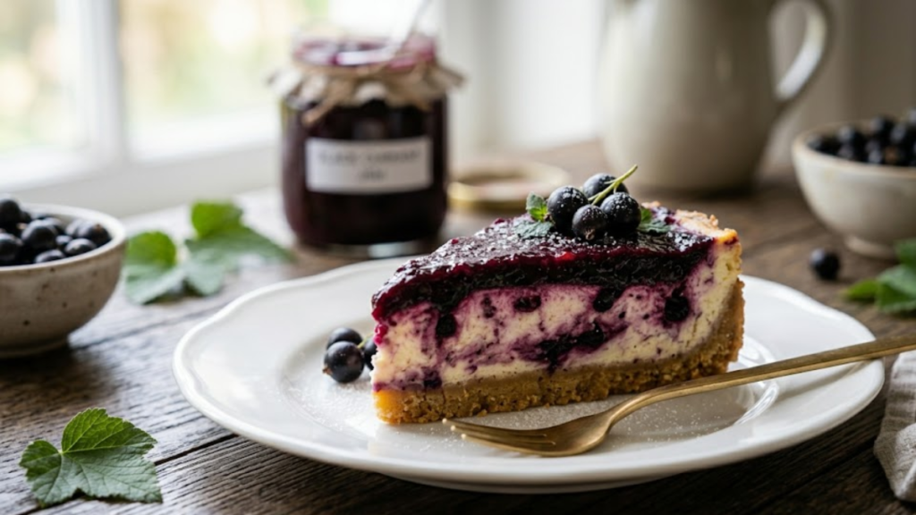 Black Currant Recipes 14 Black currant cheesecake slice