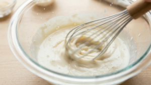 Whisking ranch base until smooth